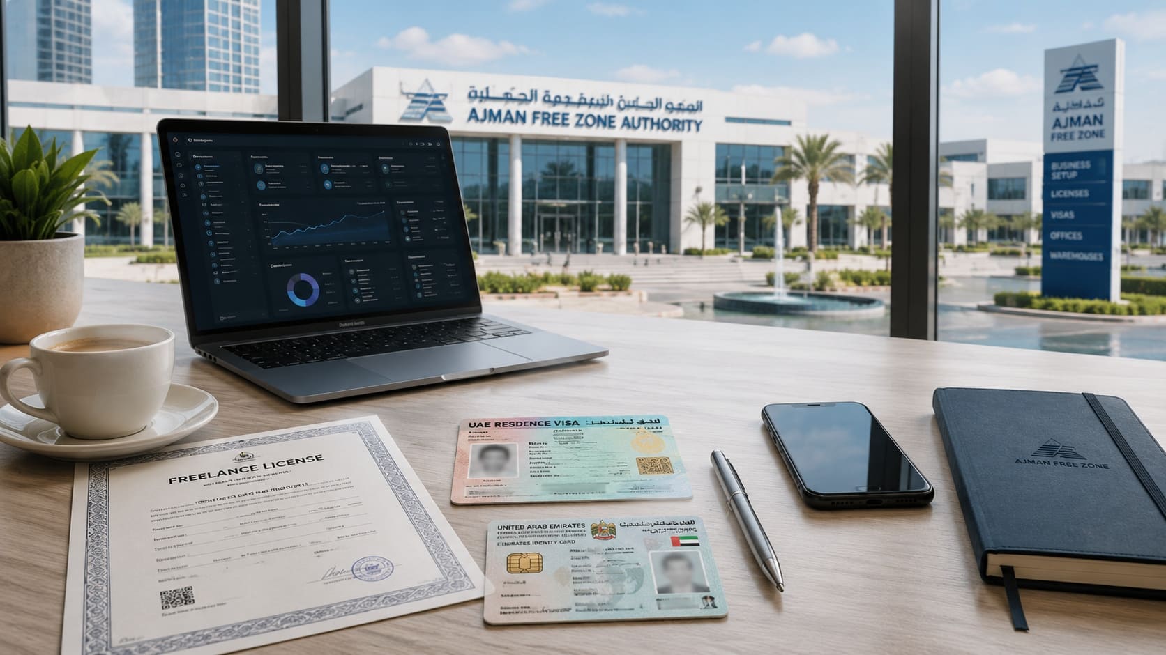 Фриланс-лицензия в Ajman Free Zone с резидент-визой ОАЭ