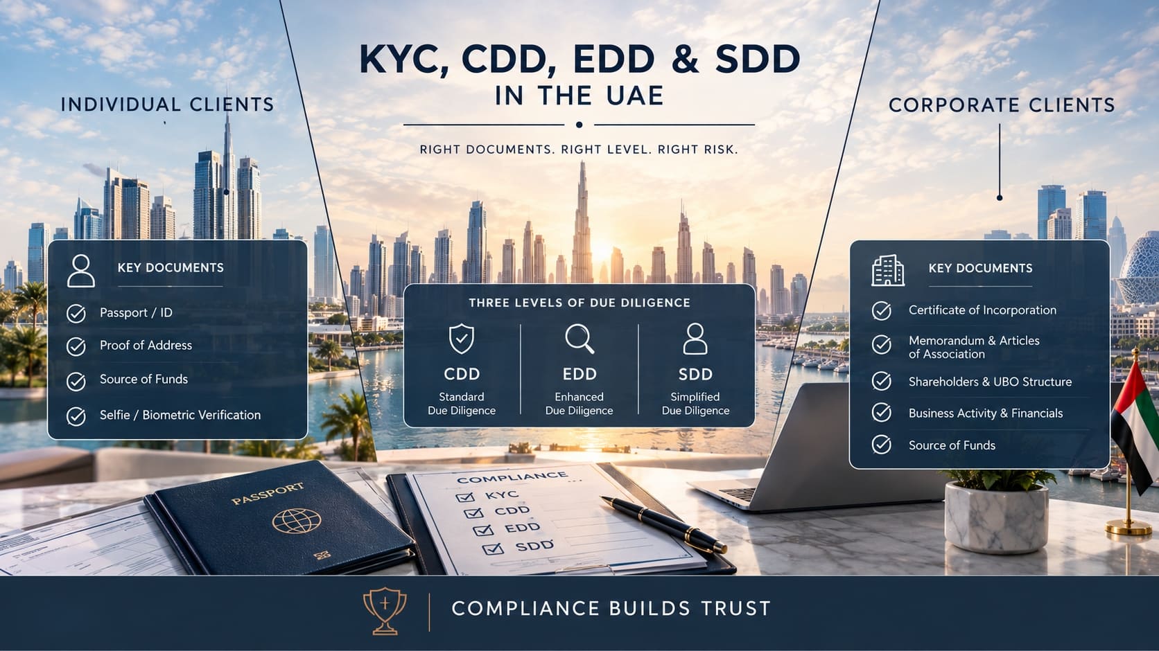 KYC, CDD и EDD в ОАЭ: какие документы запрашивать у клиента и когда